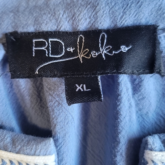 RD & koko Embroidered Swing Jacket - XL - Blue/Red/ White - Pre-Owned - Picture 9 of 11